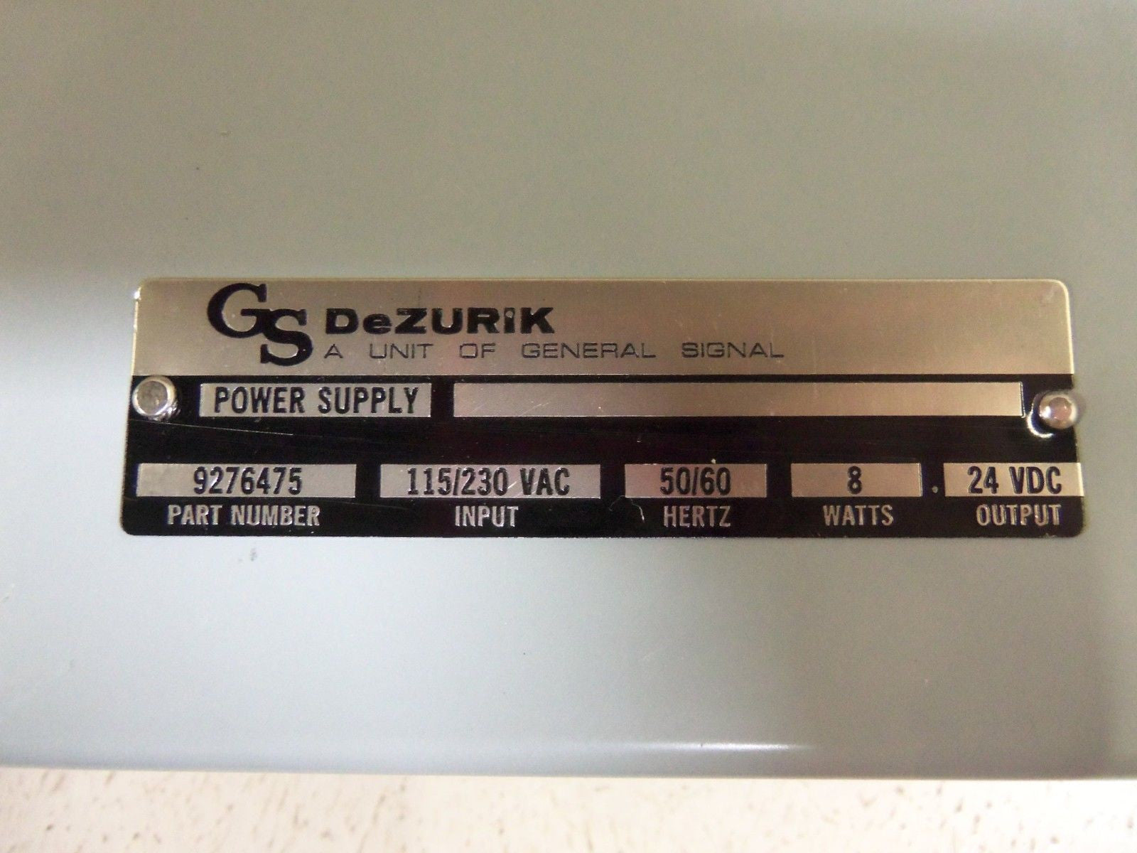 DEZURIK 9276475 POWER SUPPLY *USED*