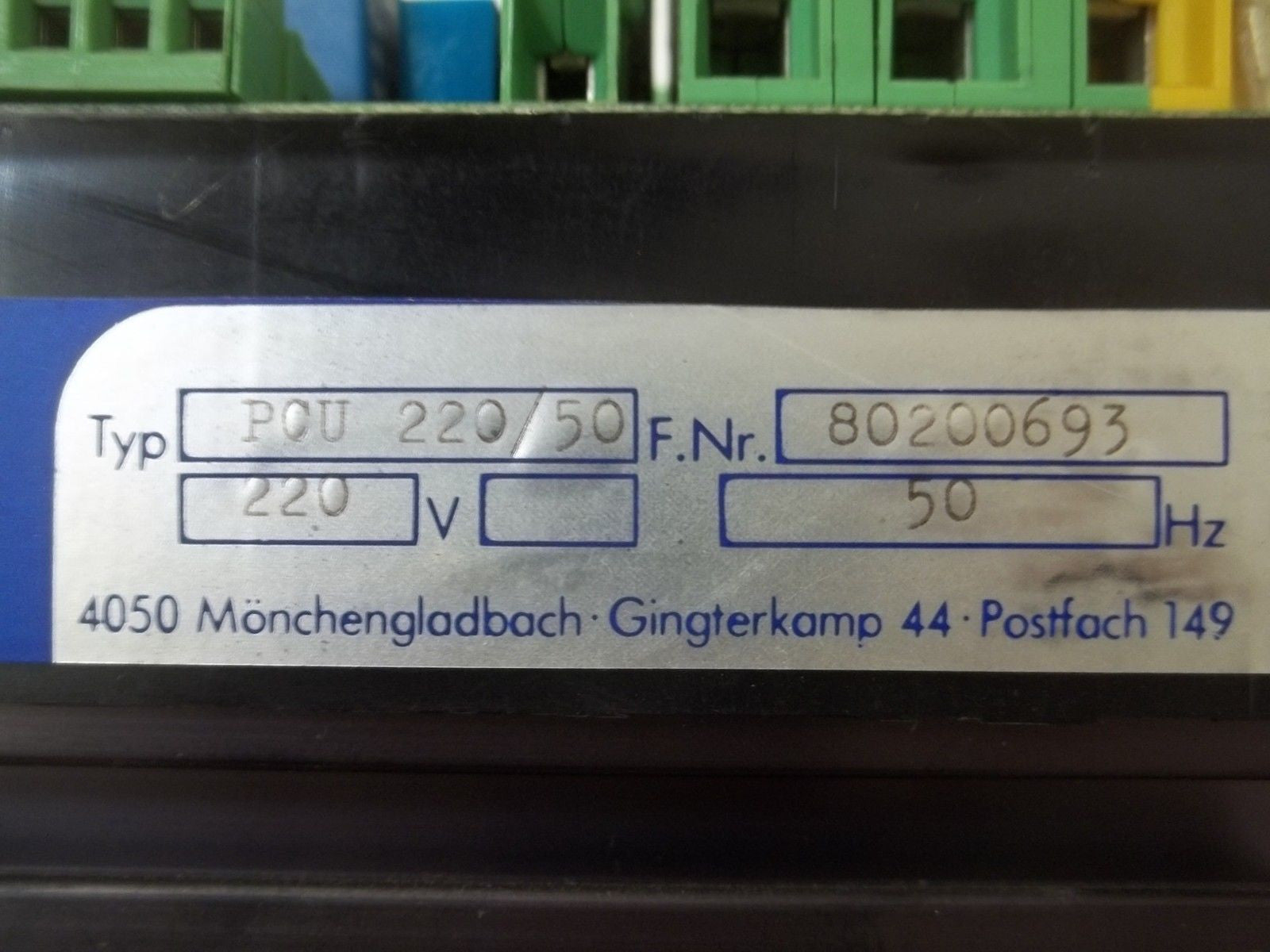 D.KRIEGER PCU 220/50 *USED*