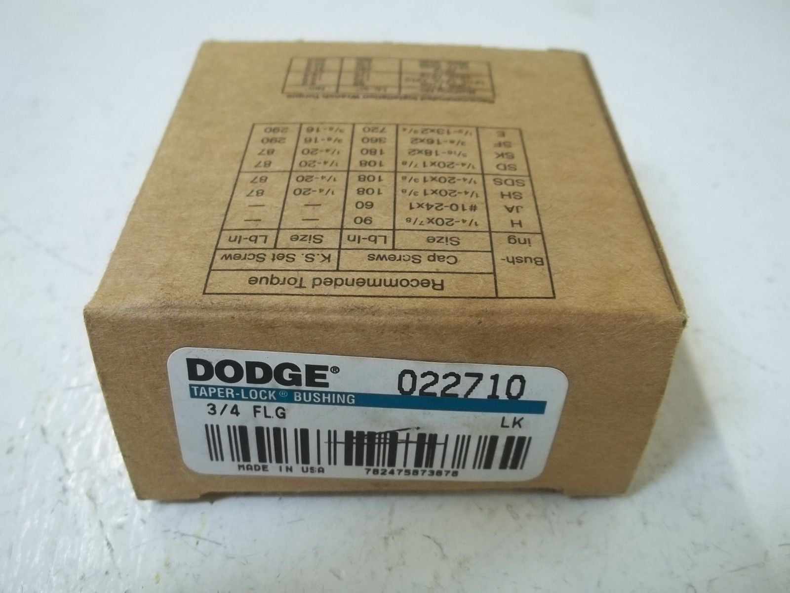 DODGE 022710 3/4FLG *NEW IN BOX*