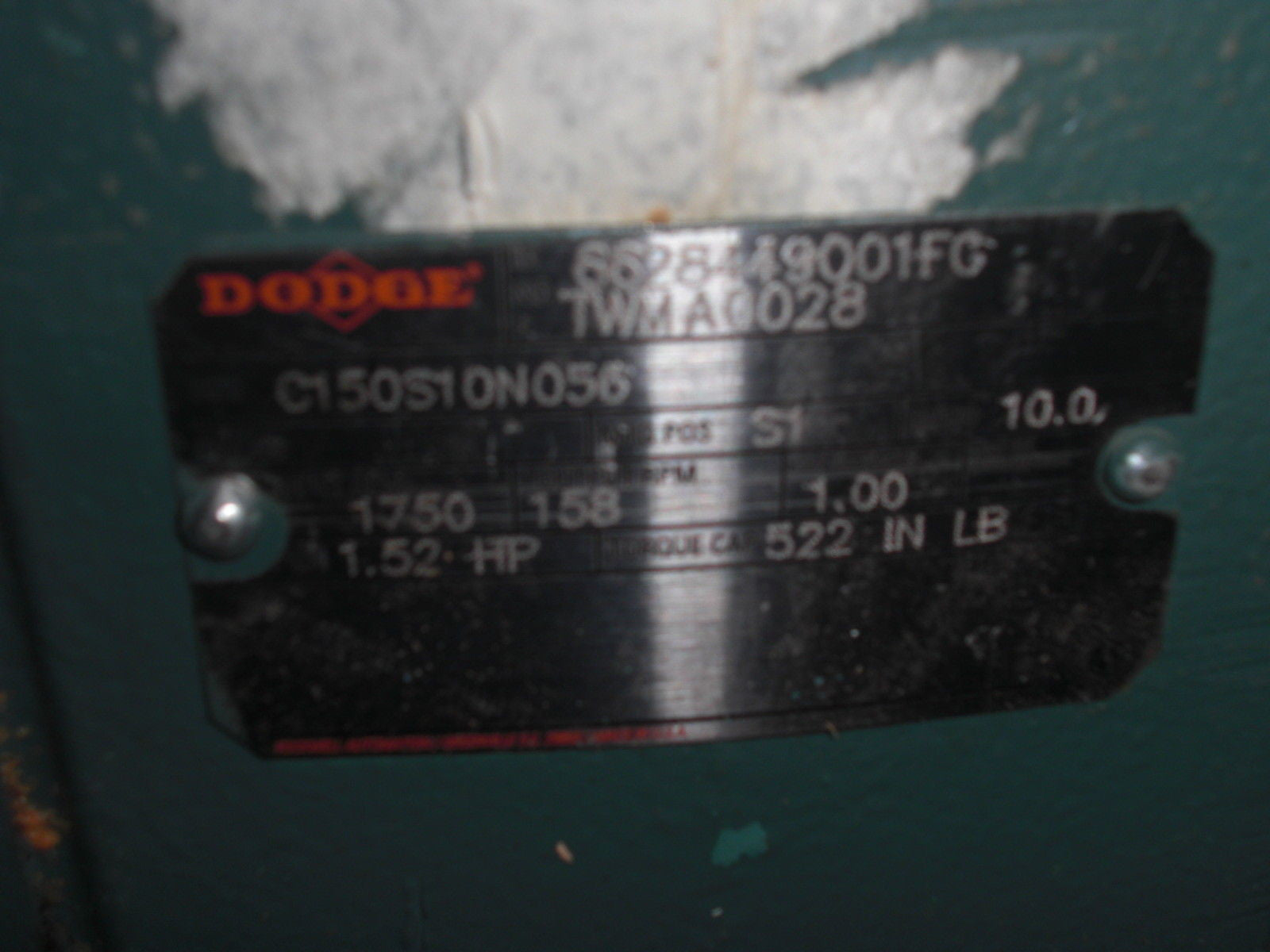 DODGE 6628440001FG TWMA0028 GEAR REDUCER C150S10N056 *NEW NO BOX*