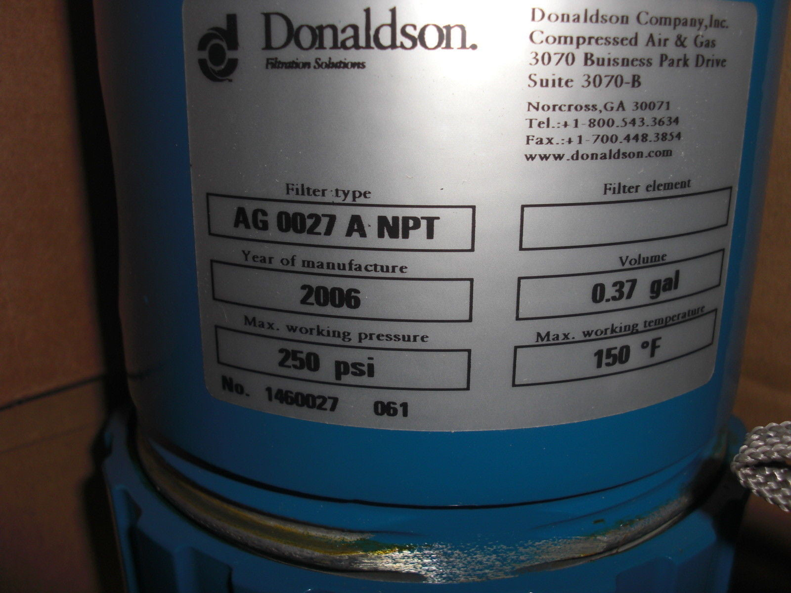 DONALDSON AG0027ANPT *NEW IN BOX*