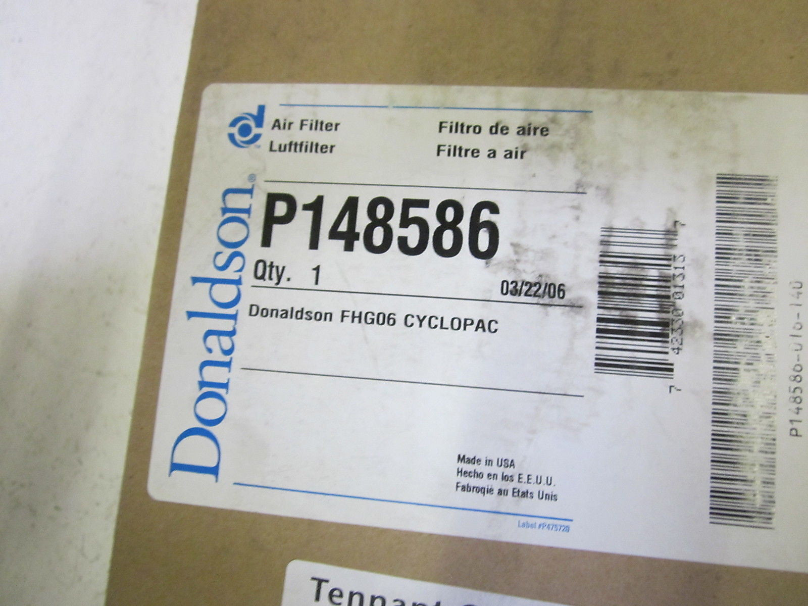 DONALDSON P148586 FILTER *NEW IN BOX*