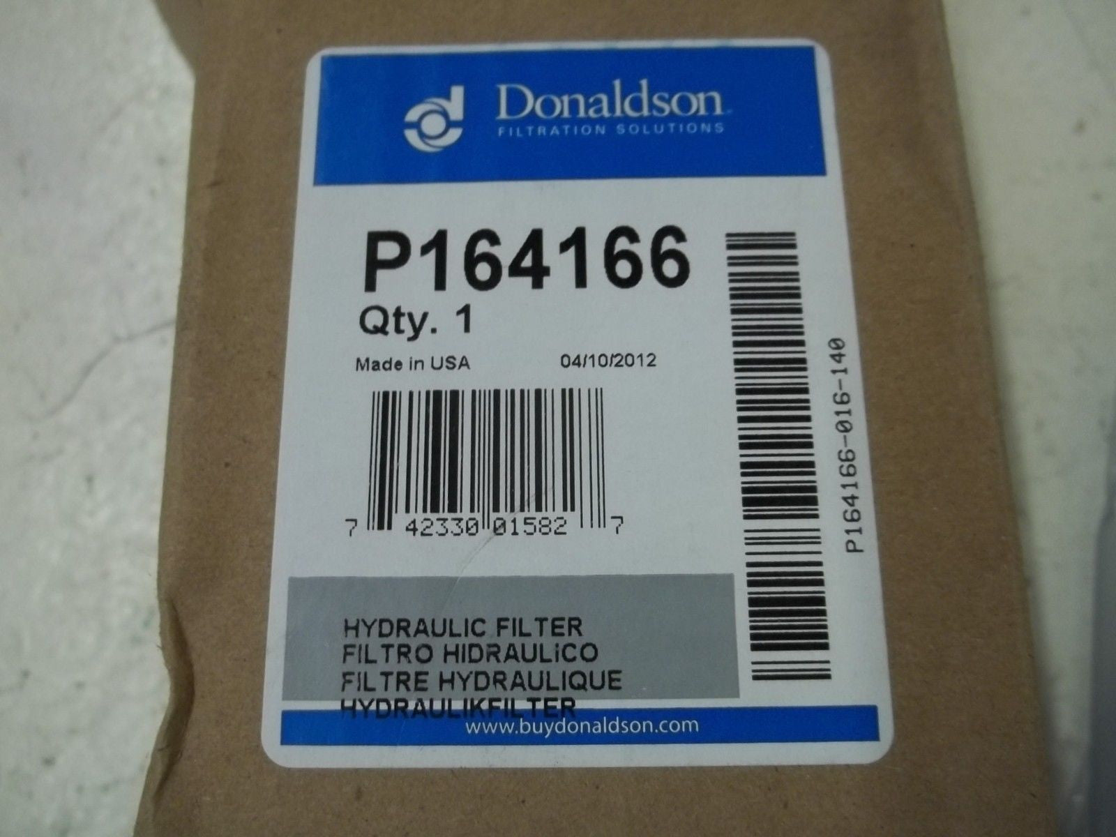 DONALDSON P164166 HYDRAULIC FILTER *NEW IN BOX*