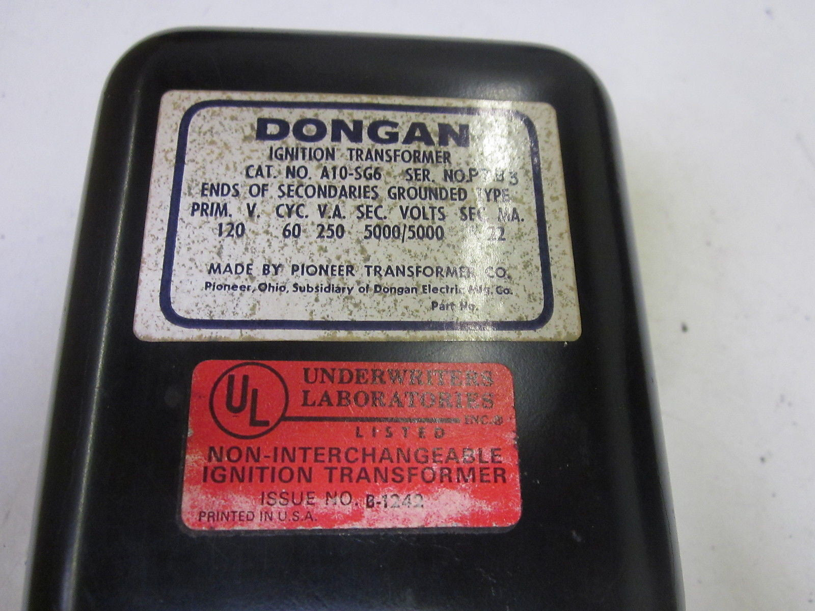 DONGAN A10-SG6 SER. NO. P783  *USED*