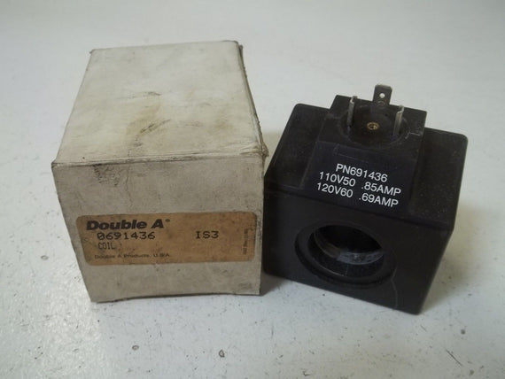 DOUBLE A 691436 SOLENOID COIL 120V60 .69AMP *NEW IN BOX*