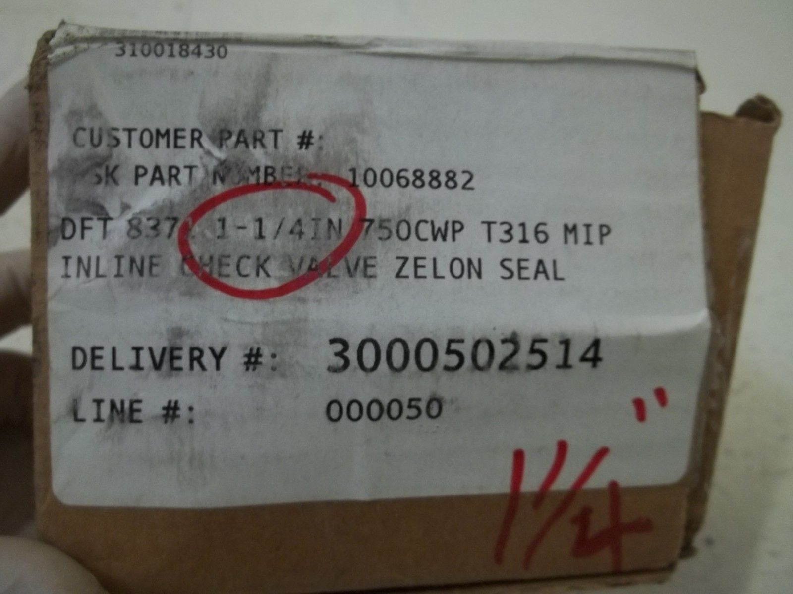 DTF INC. 8371 1-1/4" 780 CWP CHECK VALVE *NEW IN BOX*