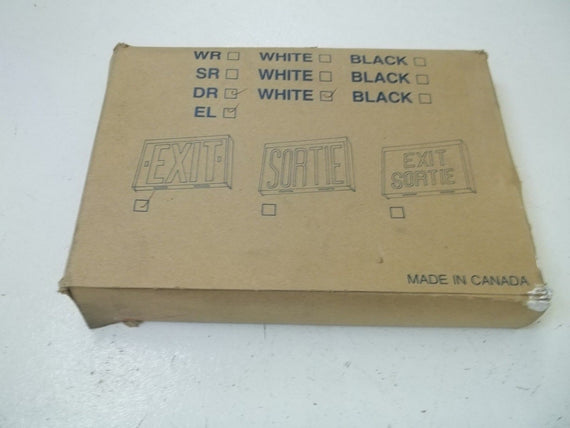 DUAL-LITE DR-EL EXIT SIGN WHITE *NEW IN BOX*