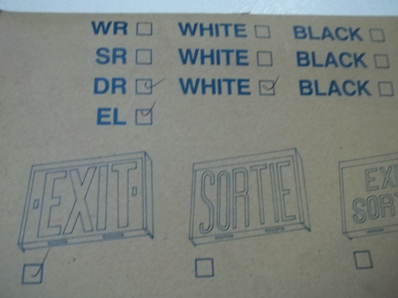 DUAL-LITE DR-EL EXIT SIGN WHITE *NEW IN BOX*