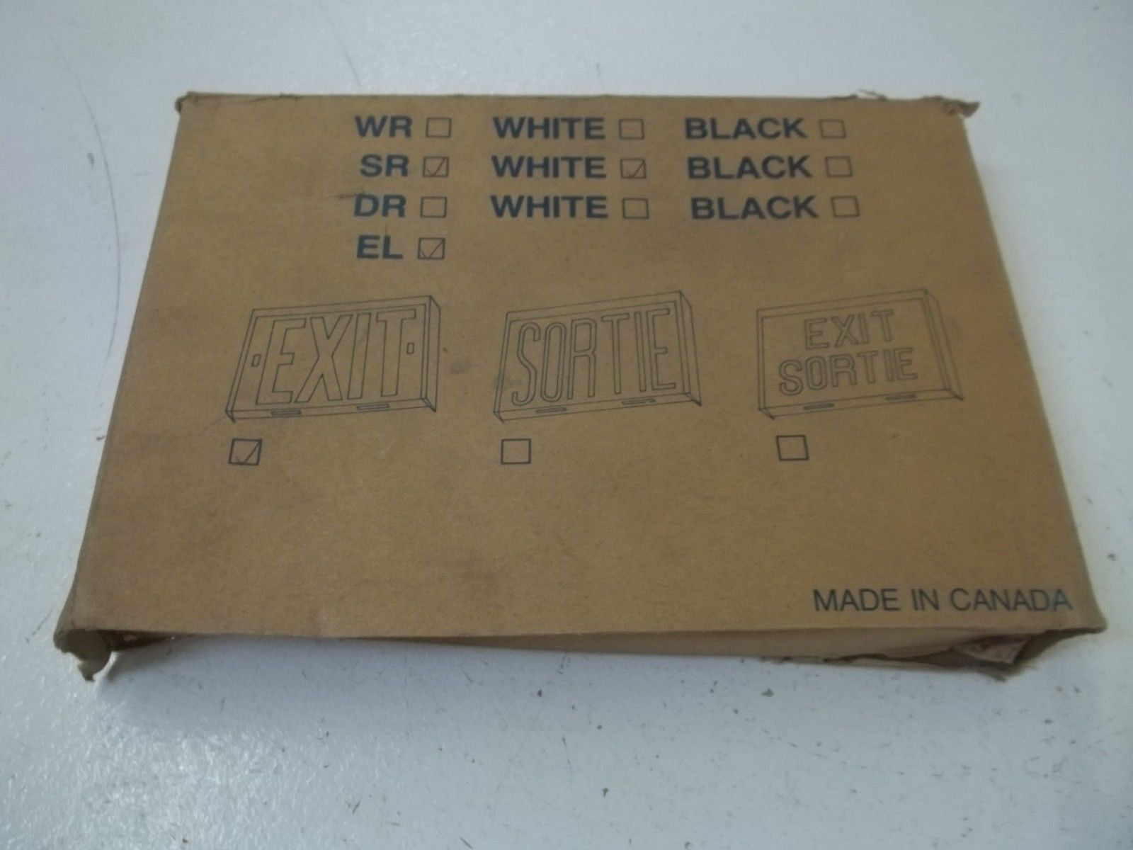 DUAL-LITE SR-EL EXIT SIGN WHITE *NEW IN BOX*