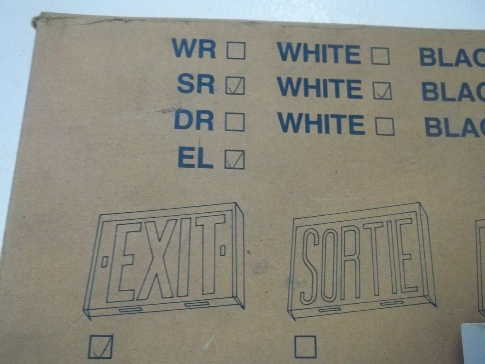 DUAL-LITE SR-EL EXIT SIGN WHITE *NEW IN BOX*