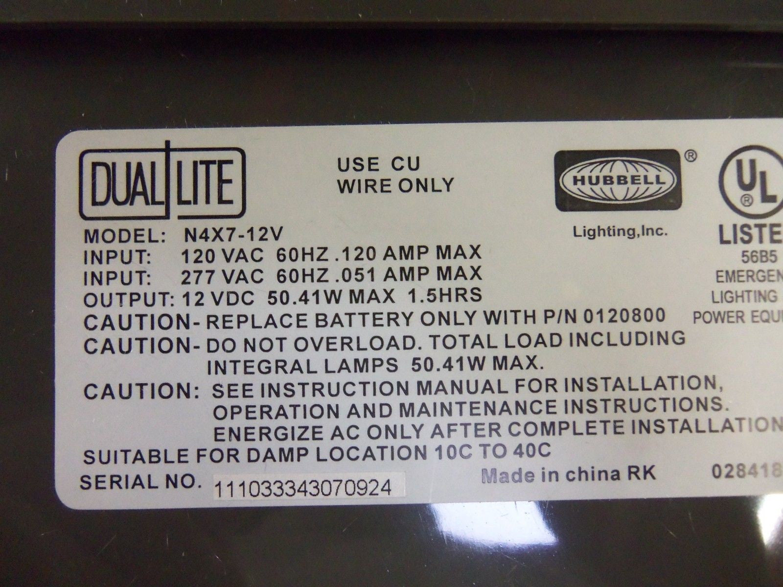 DUAL LITE N4X7-12V LIGHTS *NEW IN BOX*
