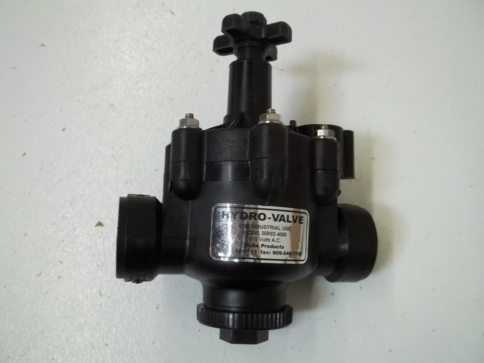 DUKE PRODUCTS MODEL 4000 HYDRO-VALVE 115V A.C  *USED*