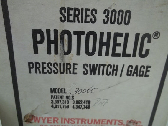 DWYER 3006C PRESSURE SWITCH/GAGE 0-6 *NEW IN BOX*