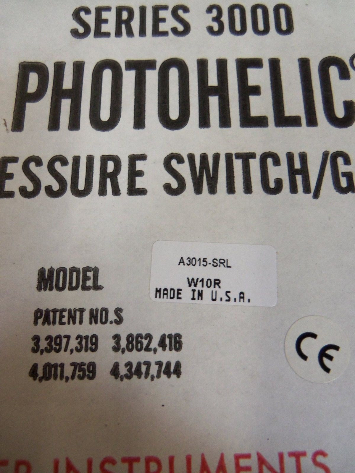 DWYER A3015-SRL *FACTORY SEALED*