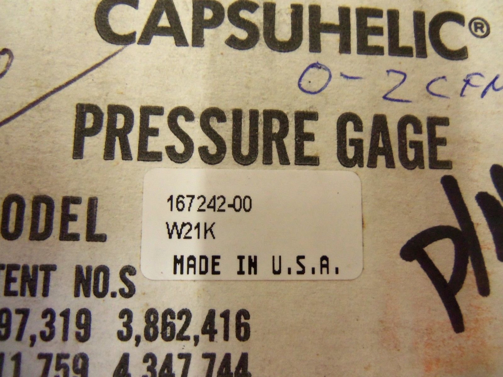 DWYER PRESSURE GAGE 167242-00 *NEW IN BOX*