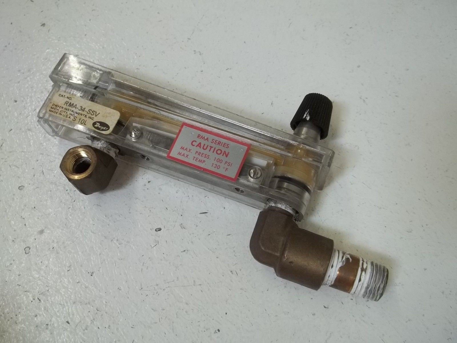 DWYER RMA-34-SSV FLOWMETER *USED*