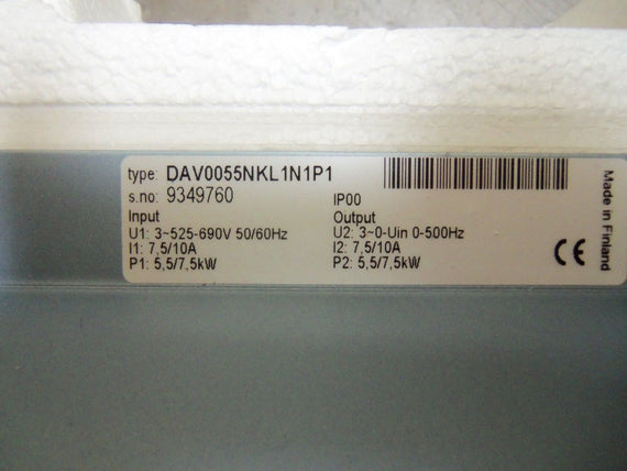DYNAC DAV0055NKL1N1P1 FREQUENCY CONVERTER *NEW IN BOX*