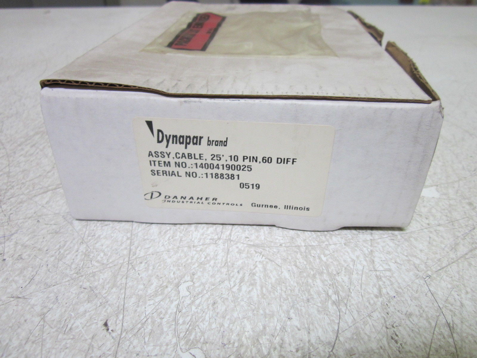 DYNAPAR 14004190025 ASSEMBLY CABLE 25' 10 PIN *NEW IN BOX*