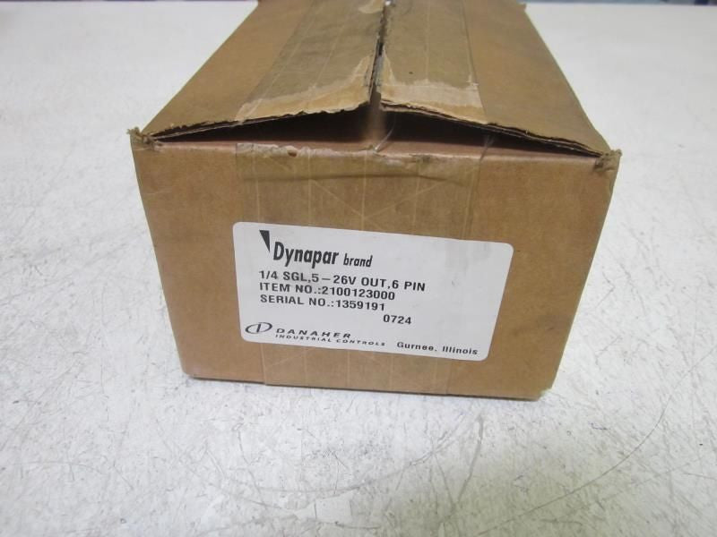 DYNAPAR 2100123000 1/4 SGL, 24V OUTPUT 6 PIN *NEW IN BOX*