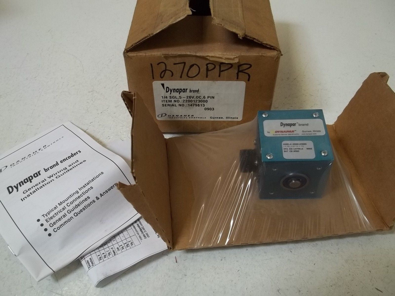 DYNAPAR 2200123000 1/4SGL,5-26V,OC,6PIN *NEW IN BOX*