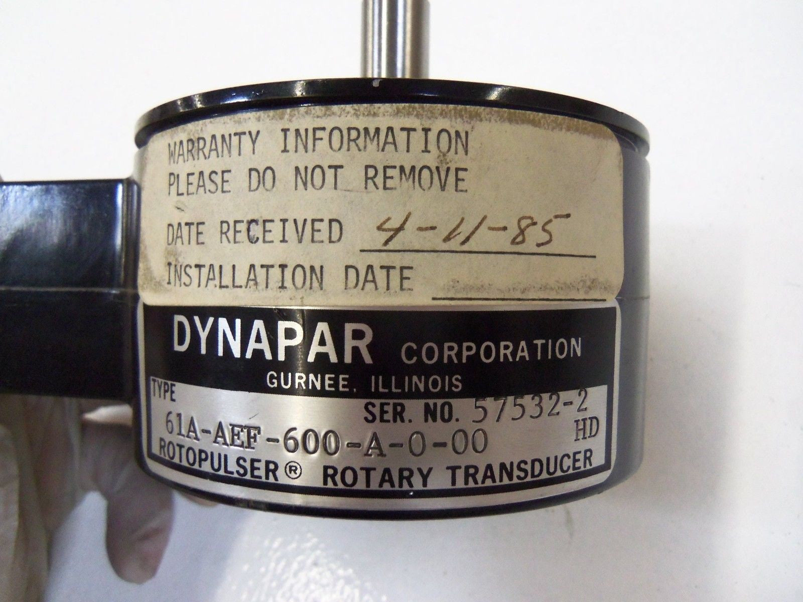 DYNAPAR 61A-AEF-600-A-0-00 *USED*