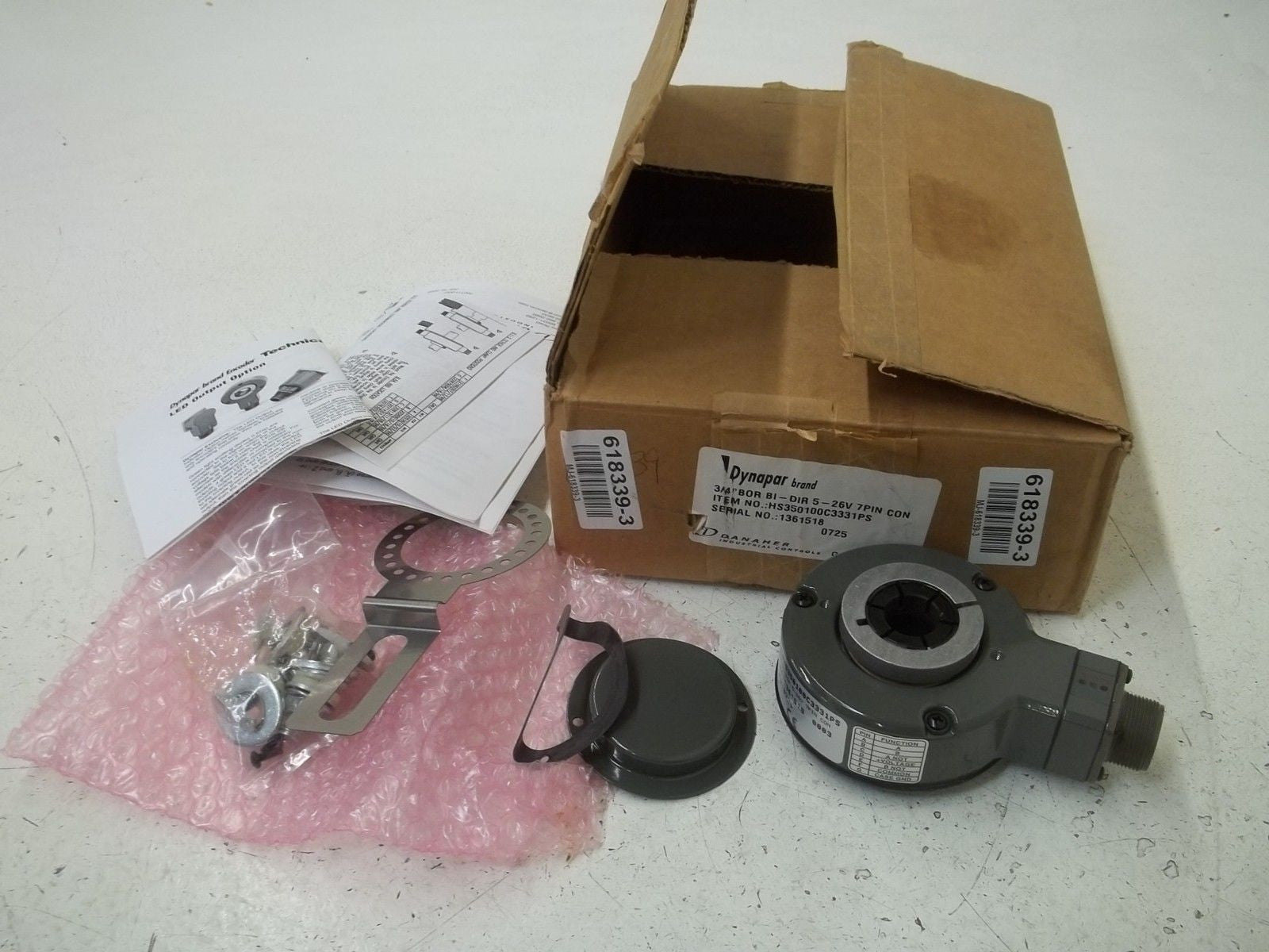DYNAPAR HS350100C3331PS 3/4" BOR BI-DIR5-24V 7PIN CON *NEW IN BOX*