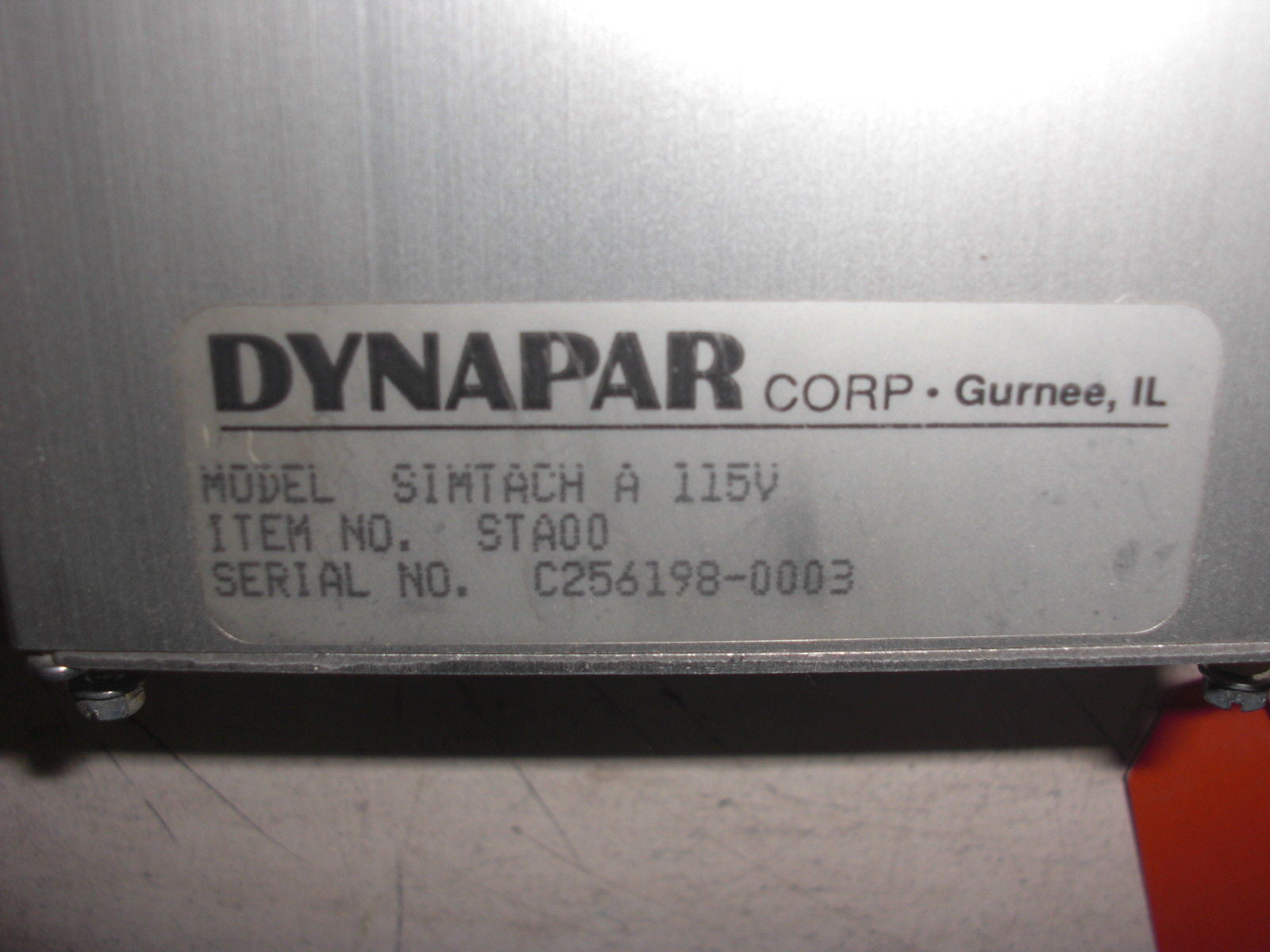 DYNAPAR SIMTACH STA00 ANALOG INPUT INDICATOR 115V *USED*