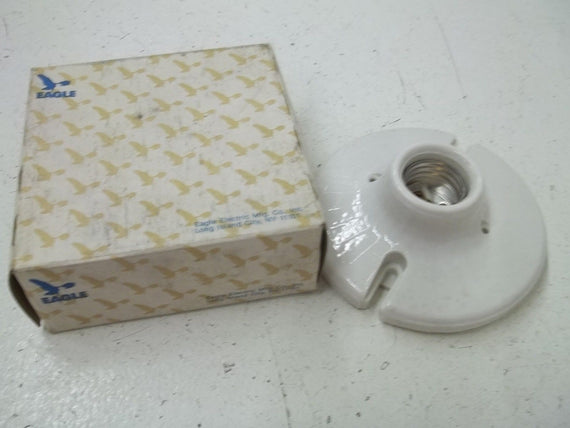 EAGLE CO. 604-BOX ONE-PIECE PORCELAIN OUTLET BOX LAMPHOLDER *NEW IN BOX*