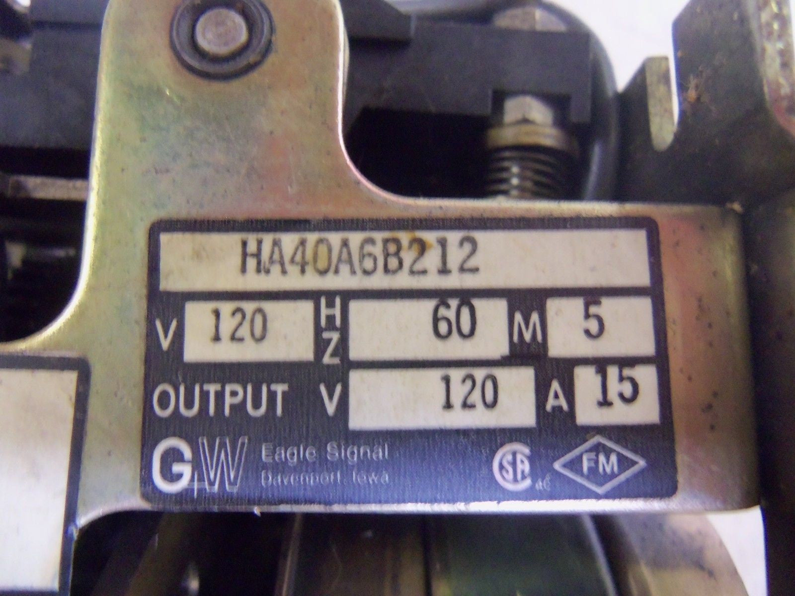 EAGLE SIGNAL HA40A6B212 ELECTRIC RESET TIMER *USED*