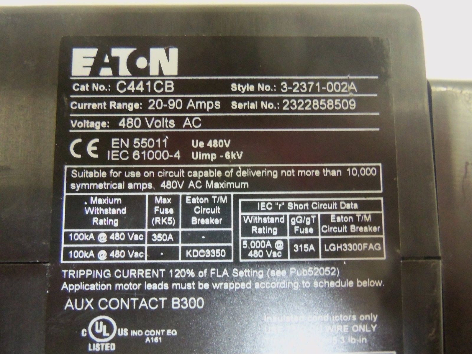 EATON C441CB CONTROL *USED*
