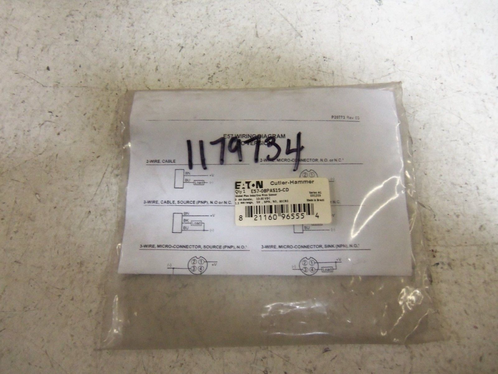 EATON CUTLER HAMMER E57-08PAS15-CD * NEW IN FACTORY BAG *