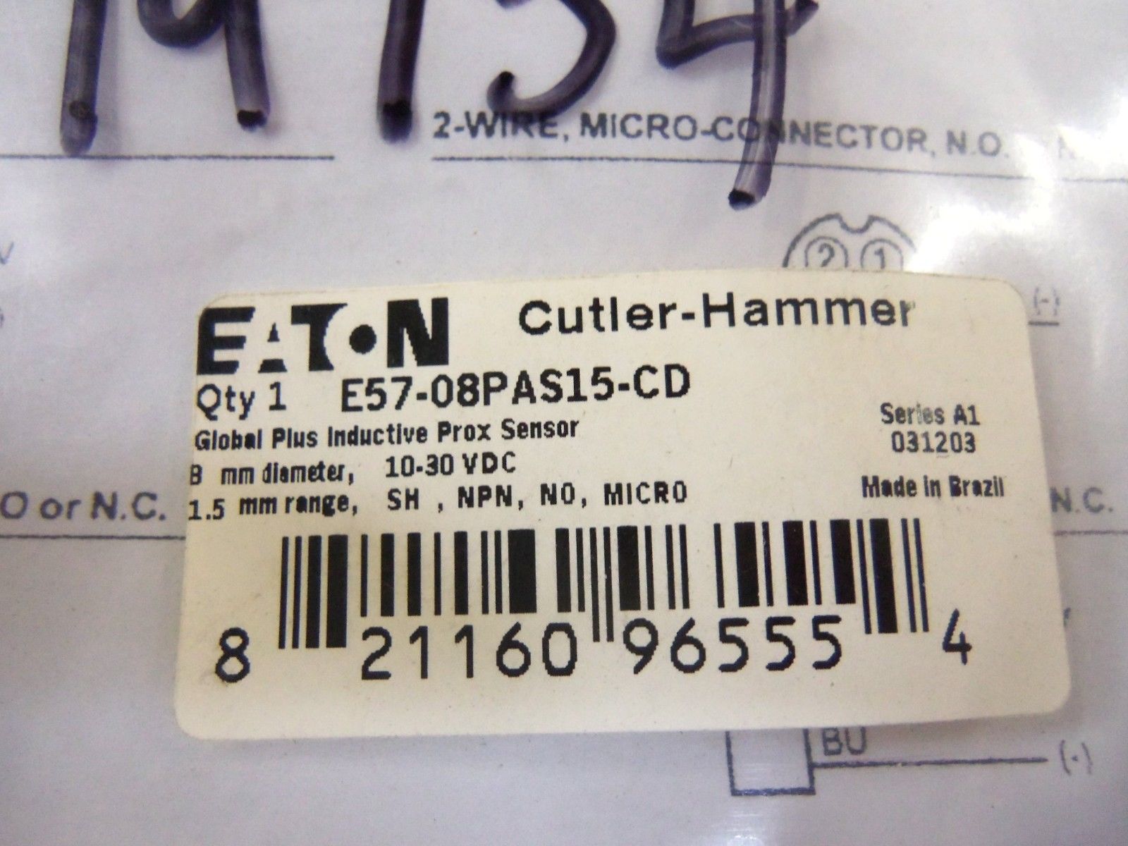 EATON CUTLER HAMMER E57-08PAS15-CD * NEW IN FACTORY BAG *