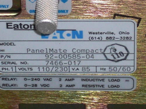 EATON IDT PANELMATE 92-00585-04 *USED*