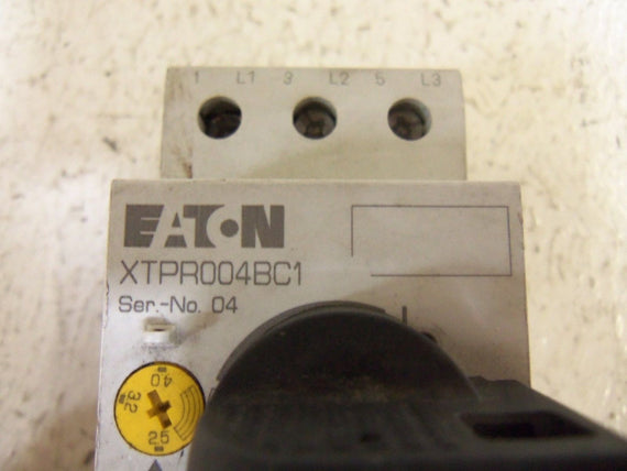 EATON XTPR004BC1 MOTOR PROTECTOR *USED*