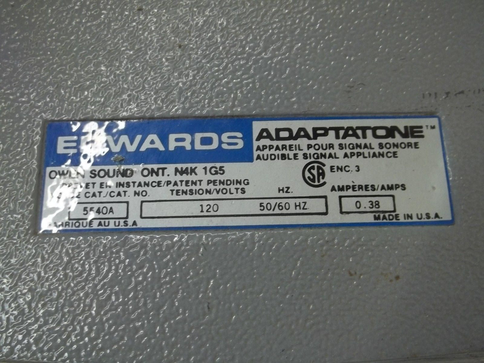 EDWARDS 5540A ADAPTATONE *NEW NO BOX*