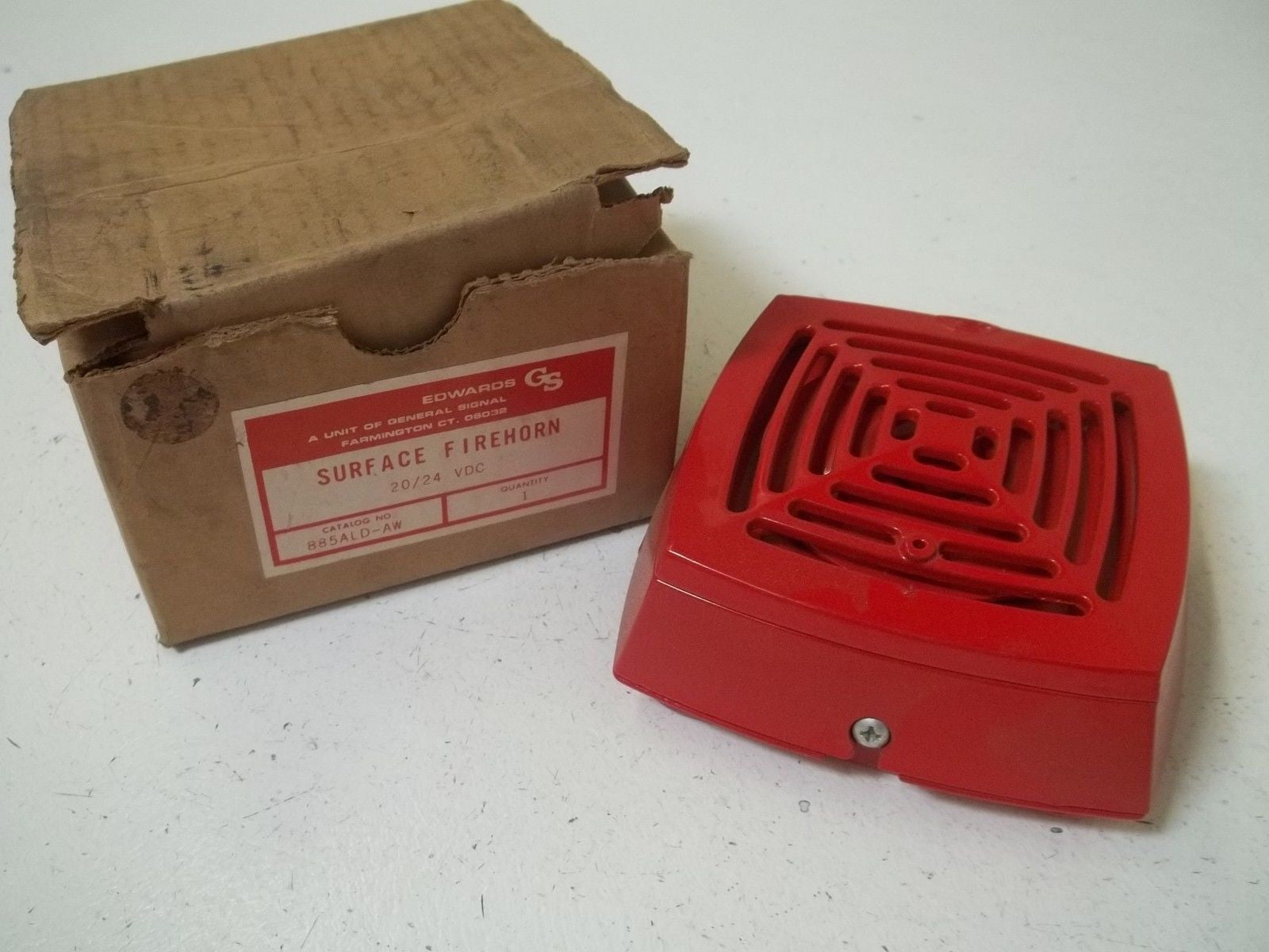 EDWARDS 885ALD-AW SURFACE FIREHORN 20/24VDC *NEW IN BOX*
