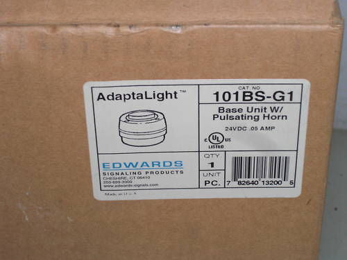 EDWARDS BASE UNIT W/ PUSALATING HORN 101BS-G1 *NEW IN BOX*