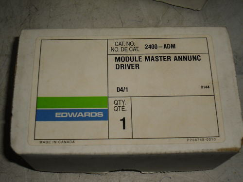 EDWARDS MODULE MASTER ANNUNC DRIVER 2400-ADM *NEW*