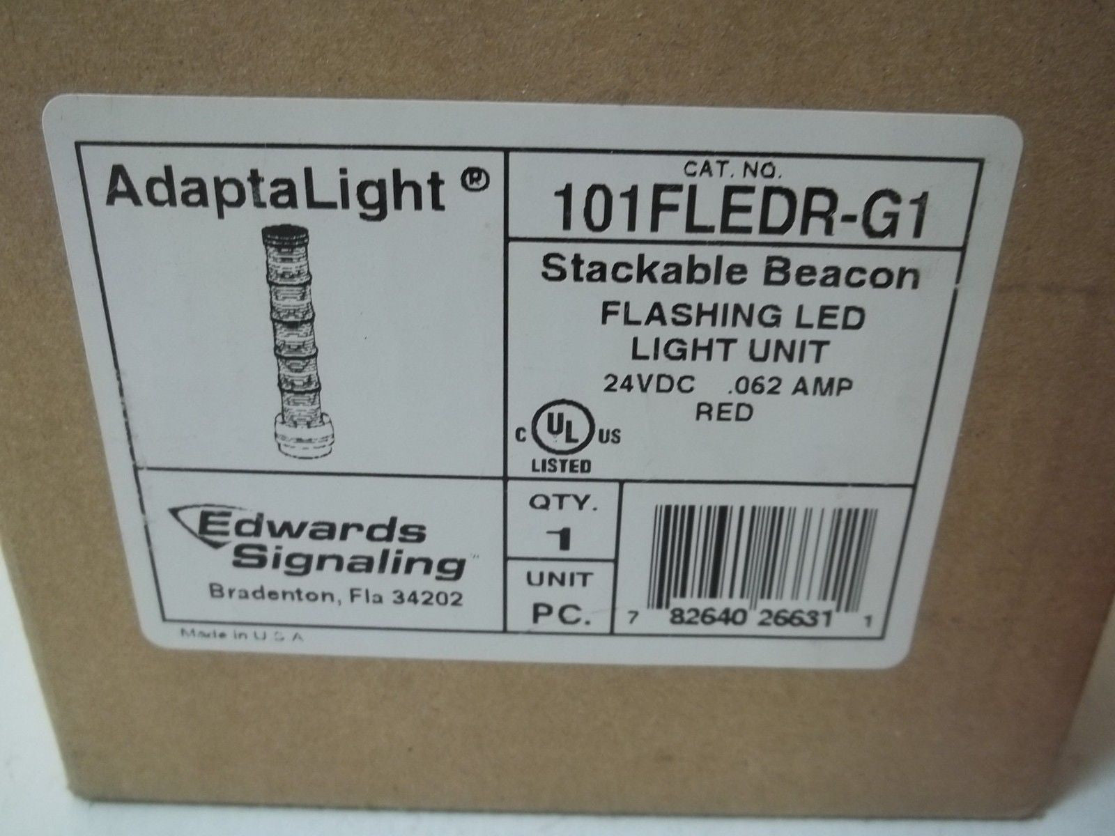 EDWARDS SIGNALING 101FLEDR-G1 STACKABLE BEACON FLASHING UNIT *NEW IN BOX*