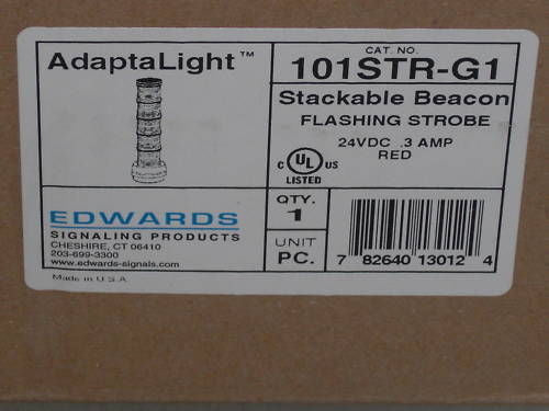 EDWARDS STACKING BEACON FLASHING STROBE 101STR-G1 *NEW IN BOX*
