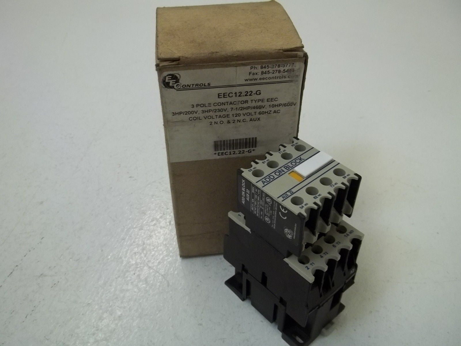 EECONTROLS EEC12.22-G 3POLE CONTACTOR TYPE EEC 24V *NEW IN BOX*
