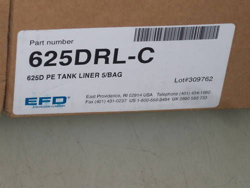 EFD 625DRL-C TANK LINER 5/BAG *NEW IN BOX*