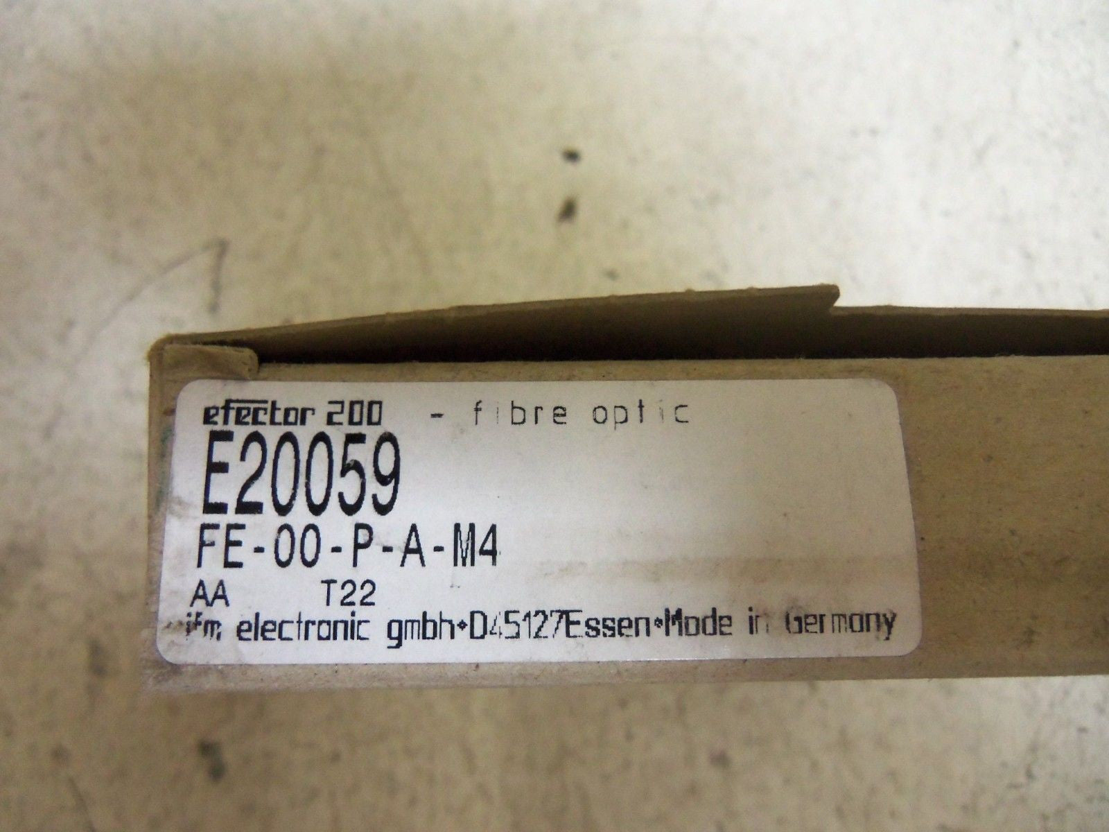 IFM EFECTOR E20059 FIBER OPTIC THROUGH BEAM SENSOR *NEW IN BOX*