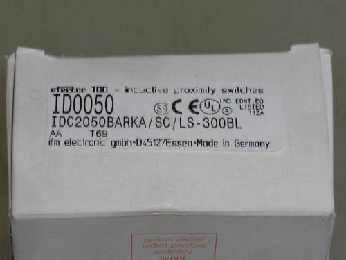 IFM EFECTOR ID0050 INDUCTIVE PROXIMITY SENSOR *NEW IN BOX*