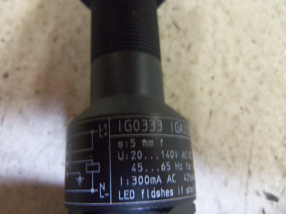 IFM EFECTOR IG0333 INDUCTIVE PROXIMITY SENSOR *USED*