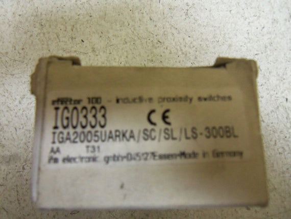 IFM EFECTOR IG0333 INDUCTIVE PROXIMITY SENSOR *USED*