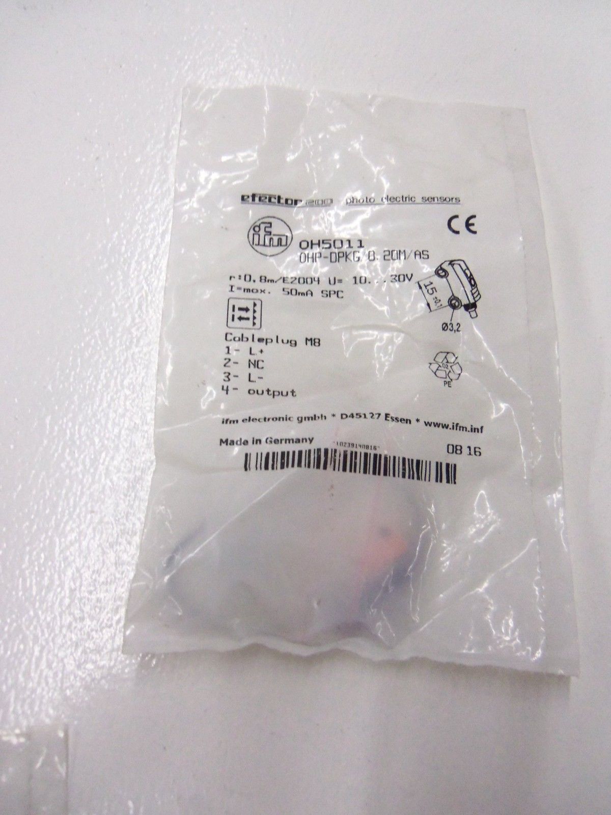 IFM EFECTOR OH5011 RETRO REFLECTIVE SENSOR *NEW IN FACTORY BAG*