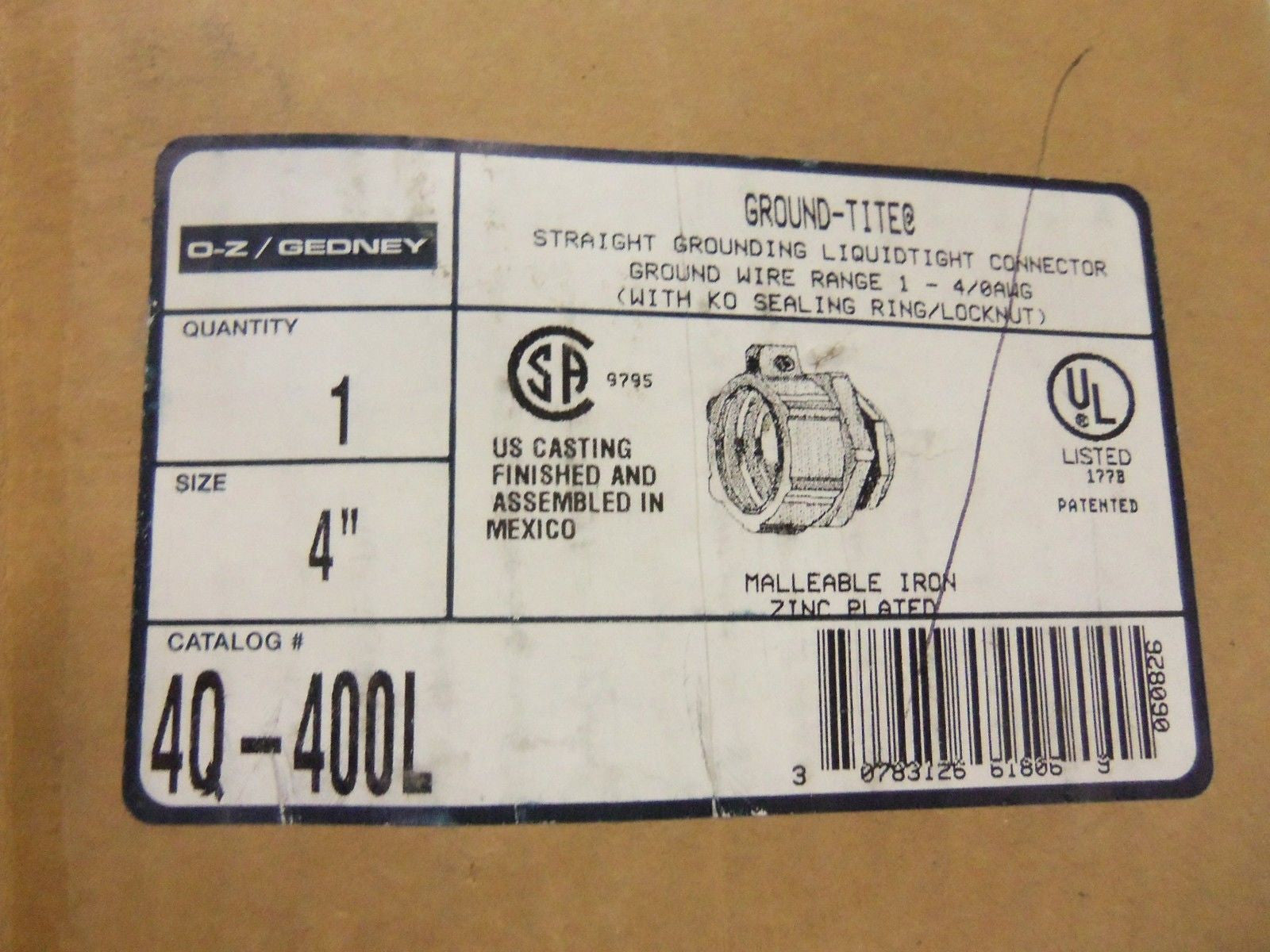 EGS 4Q-400L CONDUIT *NEW IN BOX*