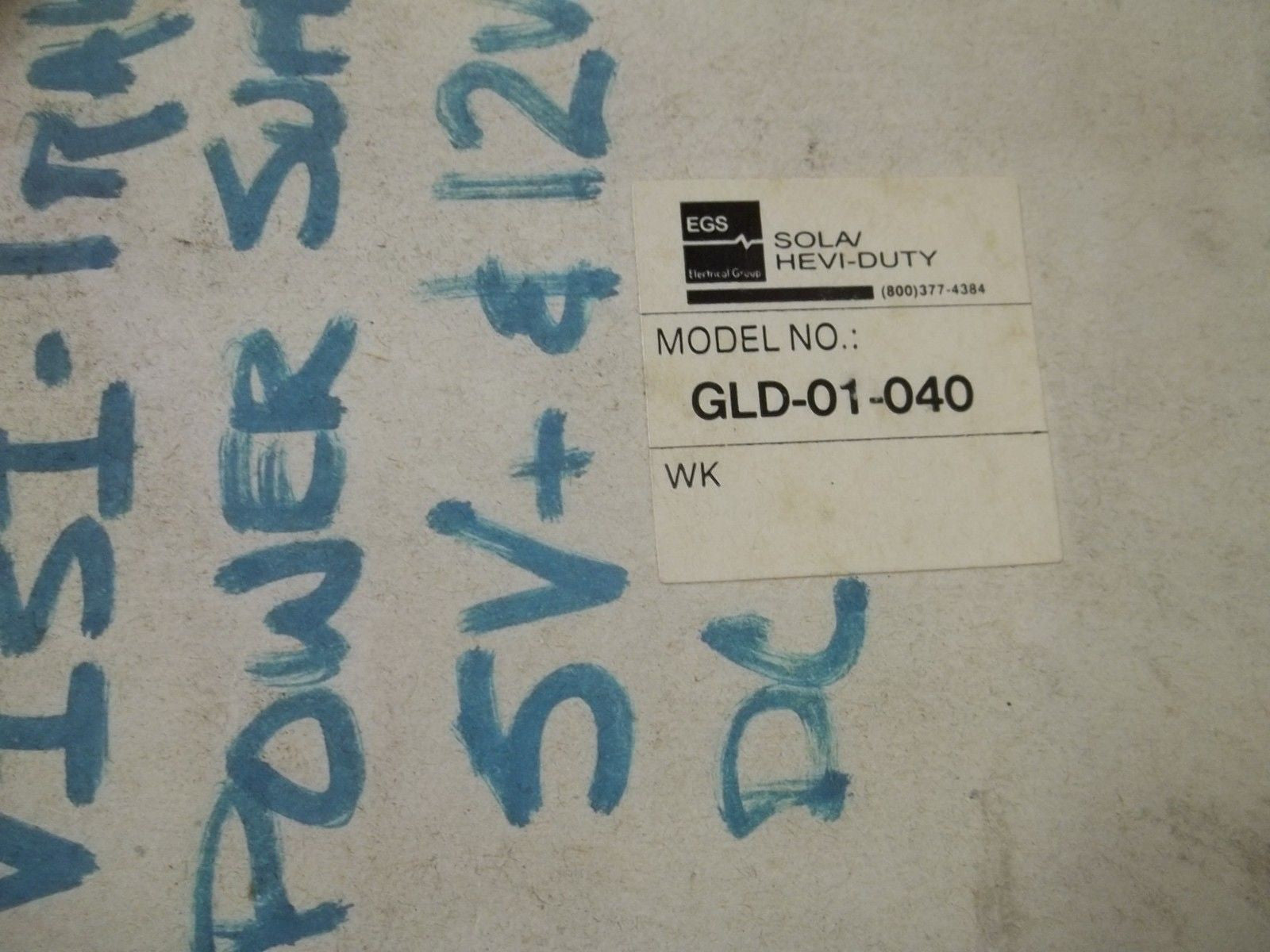 EGS GLD-01-040 POWER SUPPLY *USED*