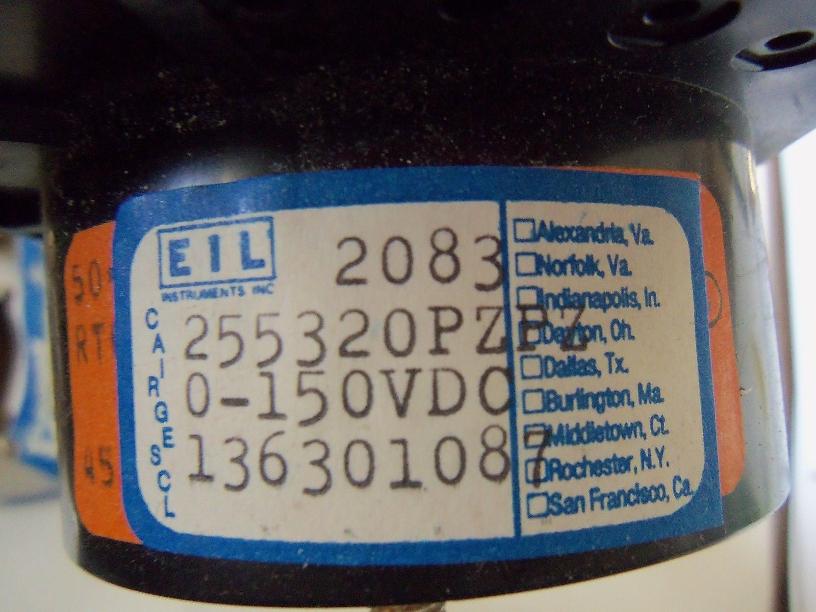 EIL 255320PZPZ GAUGE 150 VOLTS *NEW IN BOX*